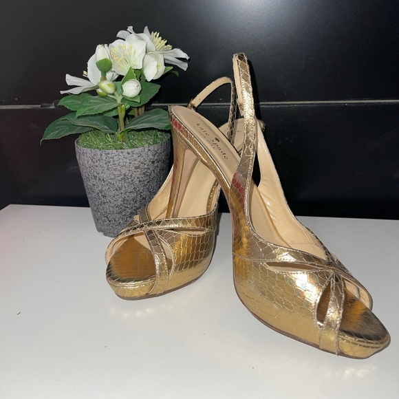 Gold Kate Spade high heels - Picture 2 of 7
